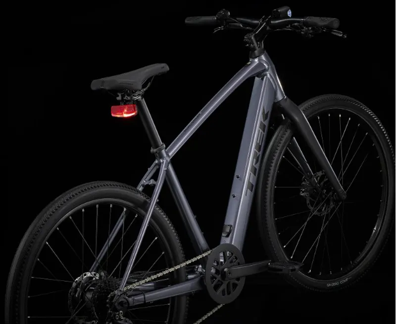 Trek Dual Sport+ 2 Electric Hybrid Bike 2024 in Galactic Grey-1